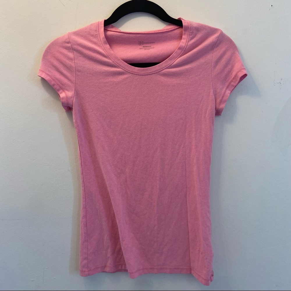 Pink Plain Short Sleeve Shirt